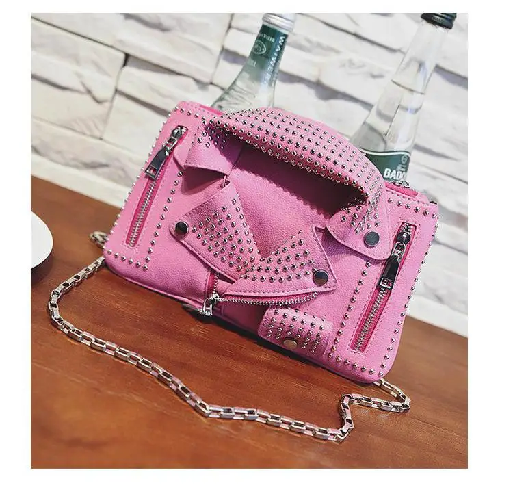 Designer Women Messenger Bags Mini Black Jacket Bag Handbags Pink Shoulder Bag Chain Crossbody Bags Sac A Main Femme De Marque 10