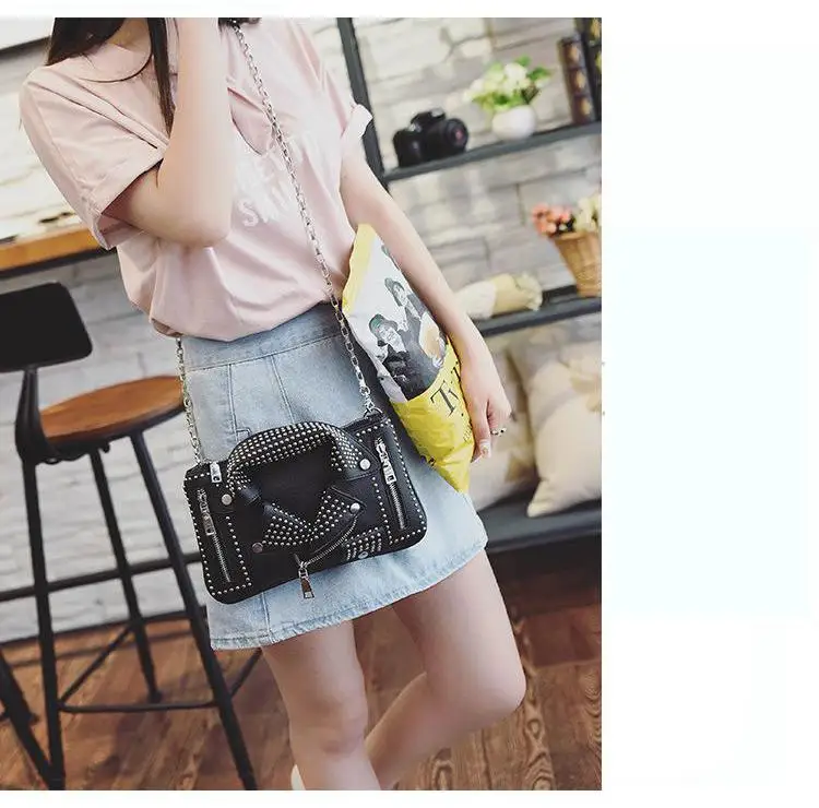 Designer Women Messenger Bags Mini Black Jacket Bag Handbags Pink Shoulder Bag Chain Crossbody Bags Sac A Main Femme De Marque 17