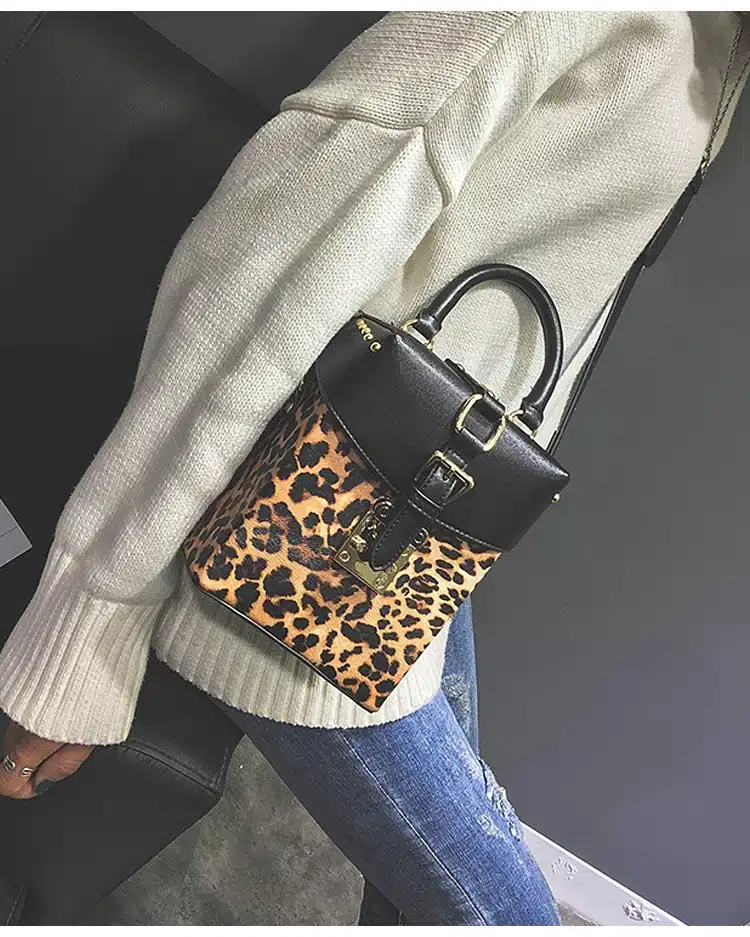 Famous brand Personalized handbags Leopard Print box mini Cube Brand original design crossbody bags for women messenger bags 39