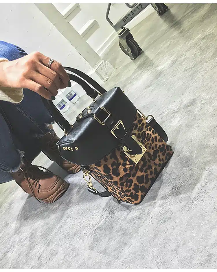 Famous brand Personalized handbags Leopard Print box mini Cube Brand original design crossbody bags for women messenger bags 41