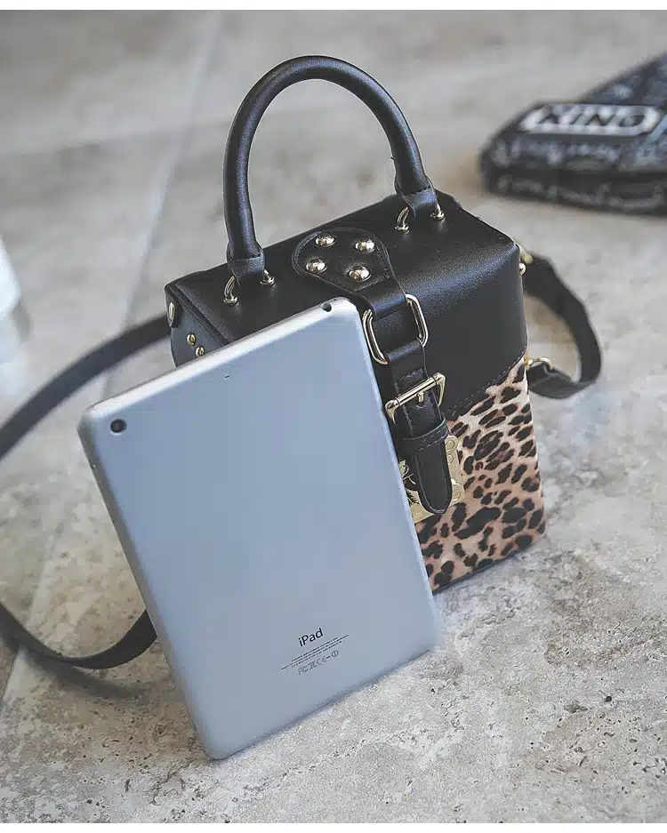 Famous brand Personalized handbags Leopard Print box mini Cube Brand original design crossbody bags for women messenger bags 42