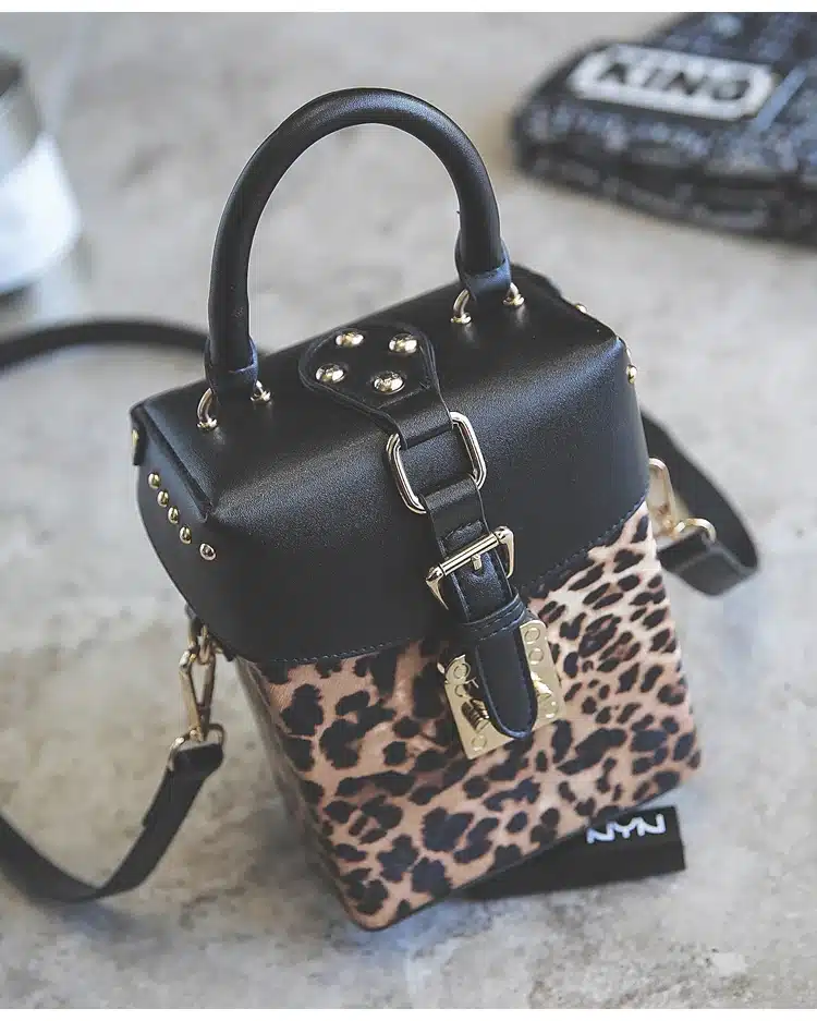 Famous brand Personalized handbags Leopard Print box mini Cube Brand original design crossbody bags for women messenger bags 43