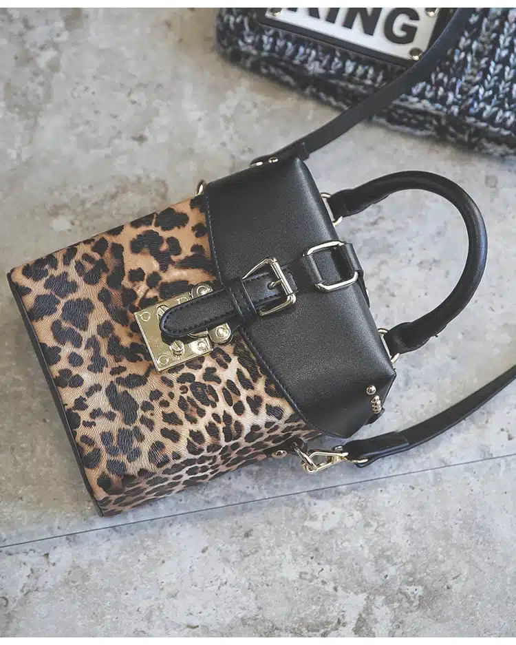 Famous brand Personalized handbags Leopard Print box mini Cube Brand original design crossbody bags for women messenger bags 46