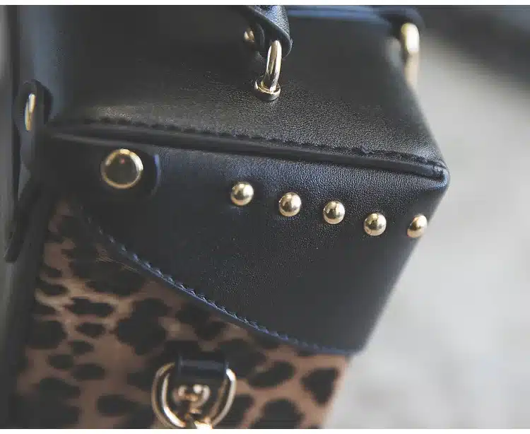 Famous brand Personalized handbags Leopard Print box mini Cube Brand original design crossbody bags for women messenger bags 49
