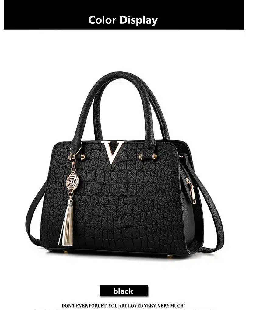 woman fashion Crocodile leather V letters Designer Handbags Luxury quality Lady Shoulder Crossbody Bags fringed Messenger Bag 9