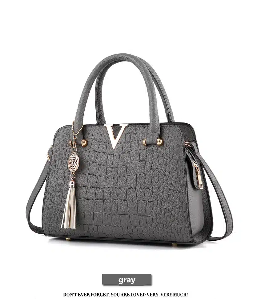 woman fashion Crocodile leather V letters Designer Handbags Luxury quality Lady Shoulder Crossbody Bags fringed Messenger Bag 11