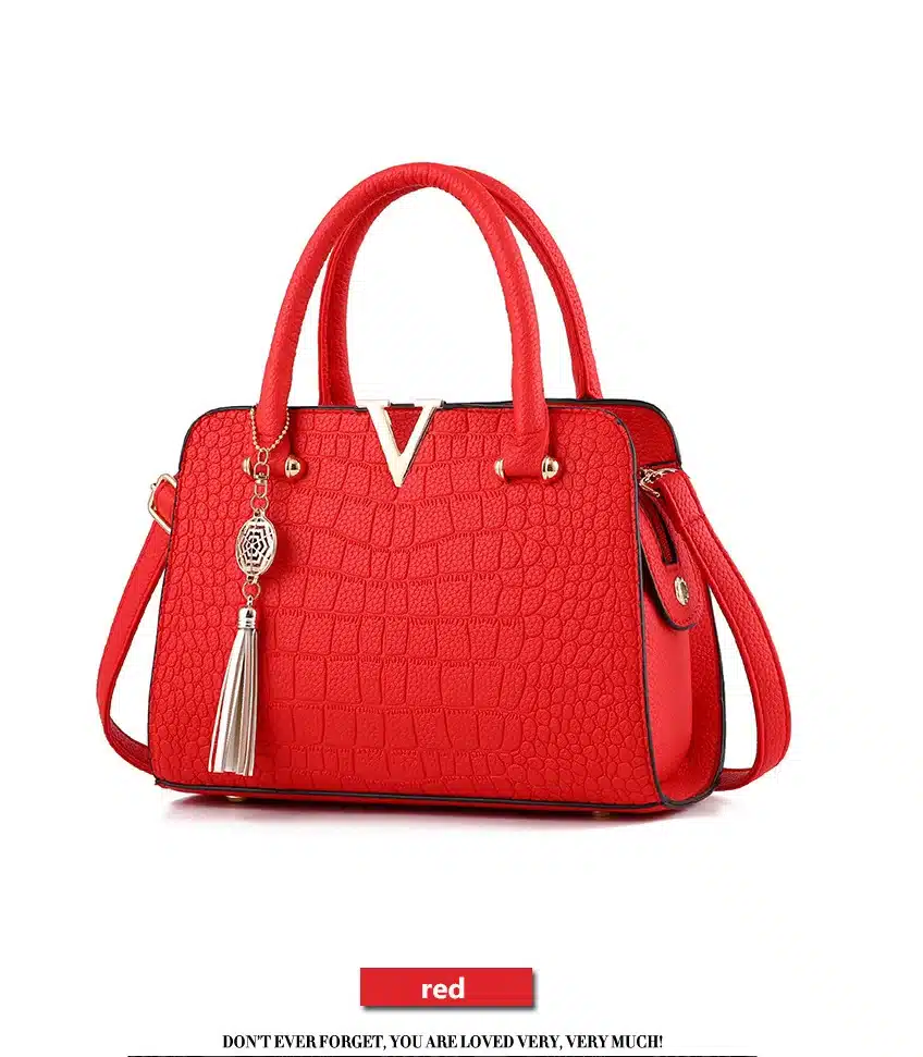 woman fashion Crocodile leather V letters Designer Handbags Luxury quality Lady Shoulder Crossbody Bags fringed Messenger Bag 12