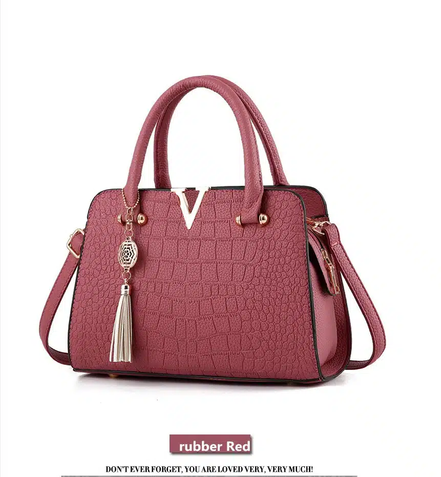 woman fashion Crocodile leather V letters Designer Handbags Luxury quality Lady Shoulder Crossbody Bags fringed Messenger Bag 13