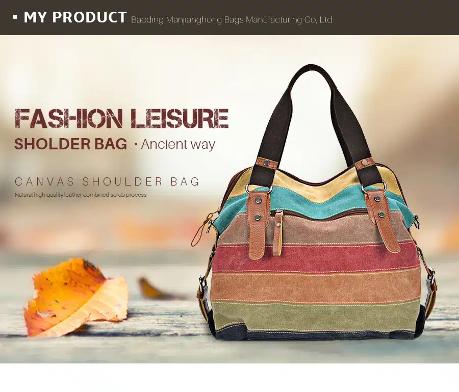 Colorful Women Canvas Shoulder Bag Large Satchel Handbags Ladies Patchwork Crossbody Messenger Bag Female Casual Tote Bag 1196 11
