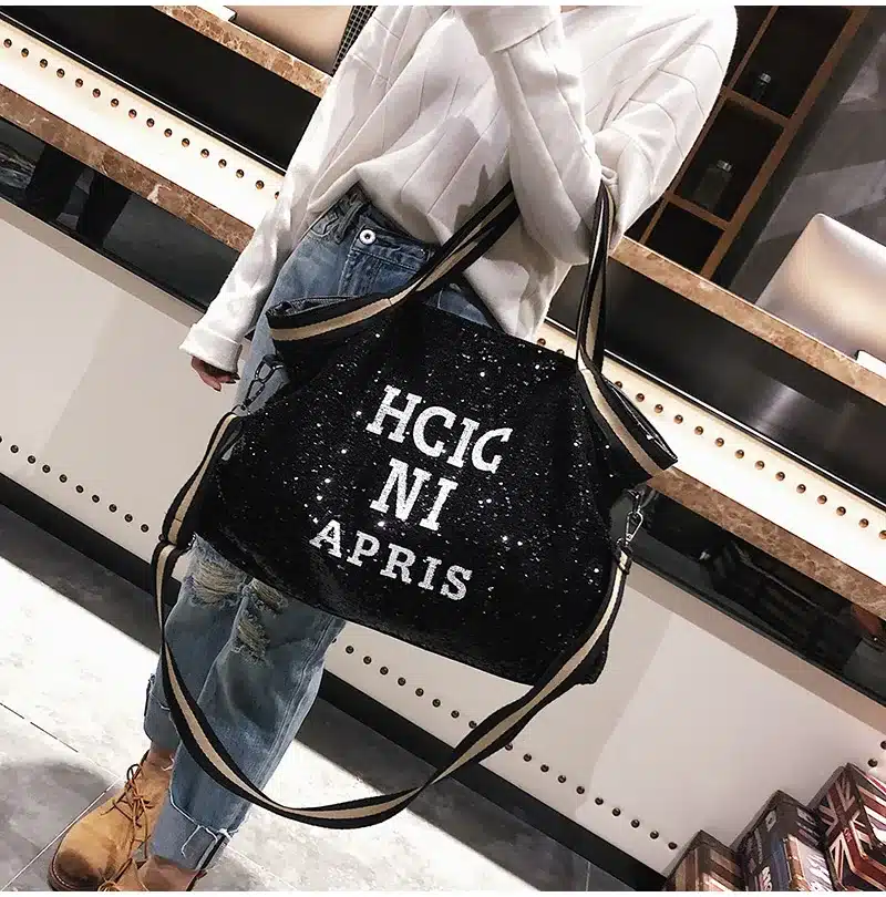 Sequin Women Bags Female Large Capacity Top-handle Bags Appliques Lady's Handbags National Casual Tote Girl Messenger Bags 10