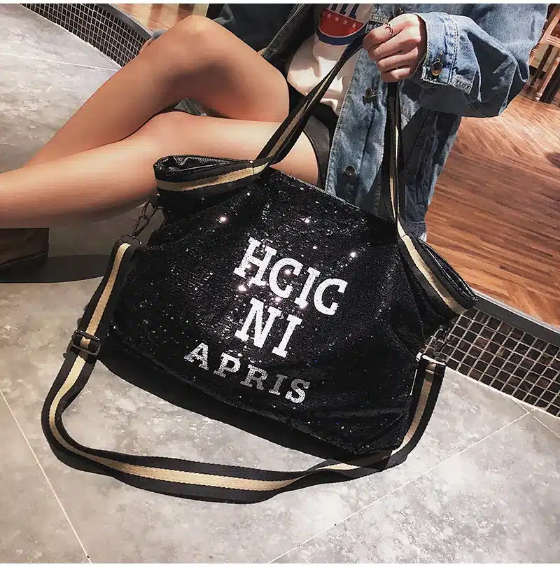 Sequin Women Bags Female Large Capacity Top-handle Bags Appliques Lady's Handbags National Casual Tote Girl Messenger Bags 14