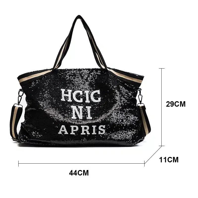 Sequin Women Bags Female Large Capacity Top-handle Bags Appliques Lady's Handbags National Casual Tote Girl Messenger Bags 16