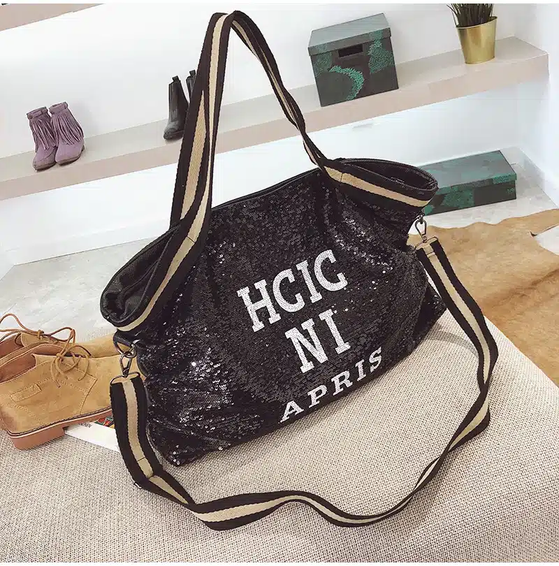 Sequin Women Bags Female Large Capacity Top-handle Bags Appliques Lady's Handbags National Casual Tote Girl Messenger Bags 18