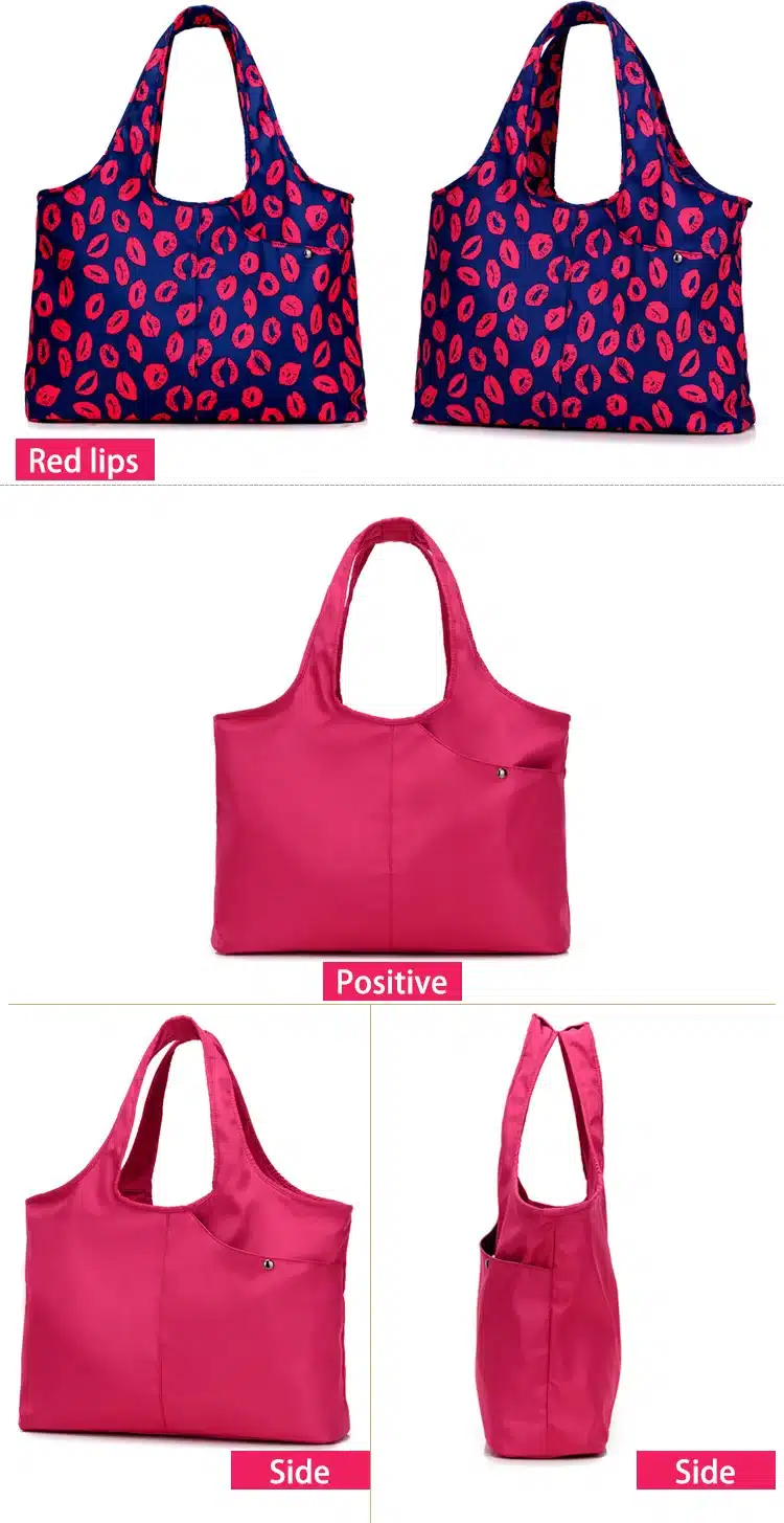 New Women Handbag Casual Large Shoulder Bag Fashion Nylon Big Capacity Tote Purple Bags Waterproof bolsas 6