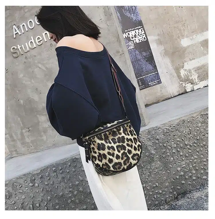 Leopard Print Bucket Woman Bag Pu Leather Crossbody Bags For Women Messenger Bags Female Shoulder Handbag Crossbody Bags Women 19