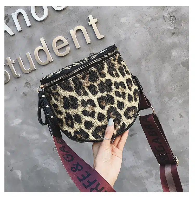 Leopard Print Bucket Woman Bag Pu Leather Crossbody Bags For Women Messenger Bags Female Shoulder Handbag Crossbody Bags Women 21