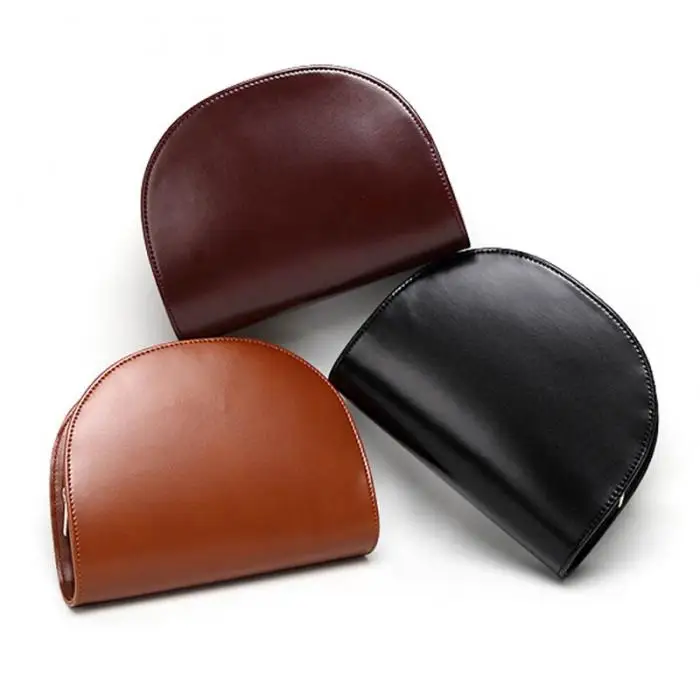 Women Shoulder Bag PU Leather Zipper Semicircle Handbag Simple Casual Messenger Bags Gift Popular 5