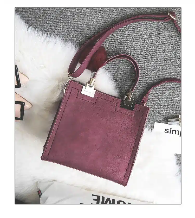 Hot sale handbag women casual tote bag female large shoulder messenger bags high quality PU leather handbag with fur ball bolsa 24