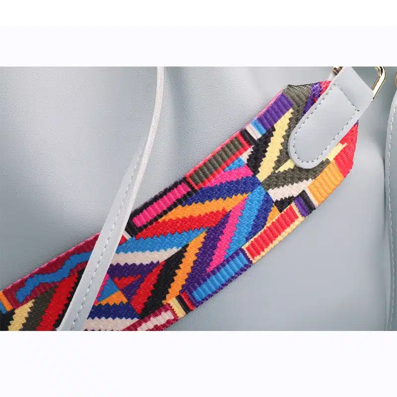 EXCELSIOR Hot Sale High Qulity PU Leather Women's Handbag New Fashionable Bucket Bag Messenger Bags with Colorful Strap G2091 16