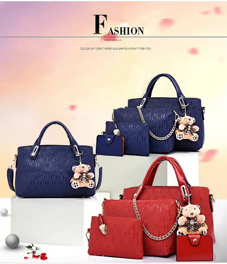 4 Set PU Leather Composite Bag Women Bag Top-Handle Bags Female Famous Brand 2018 Women Girls Messenger Bags Handbag Crossbody 2