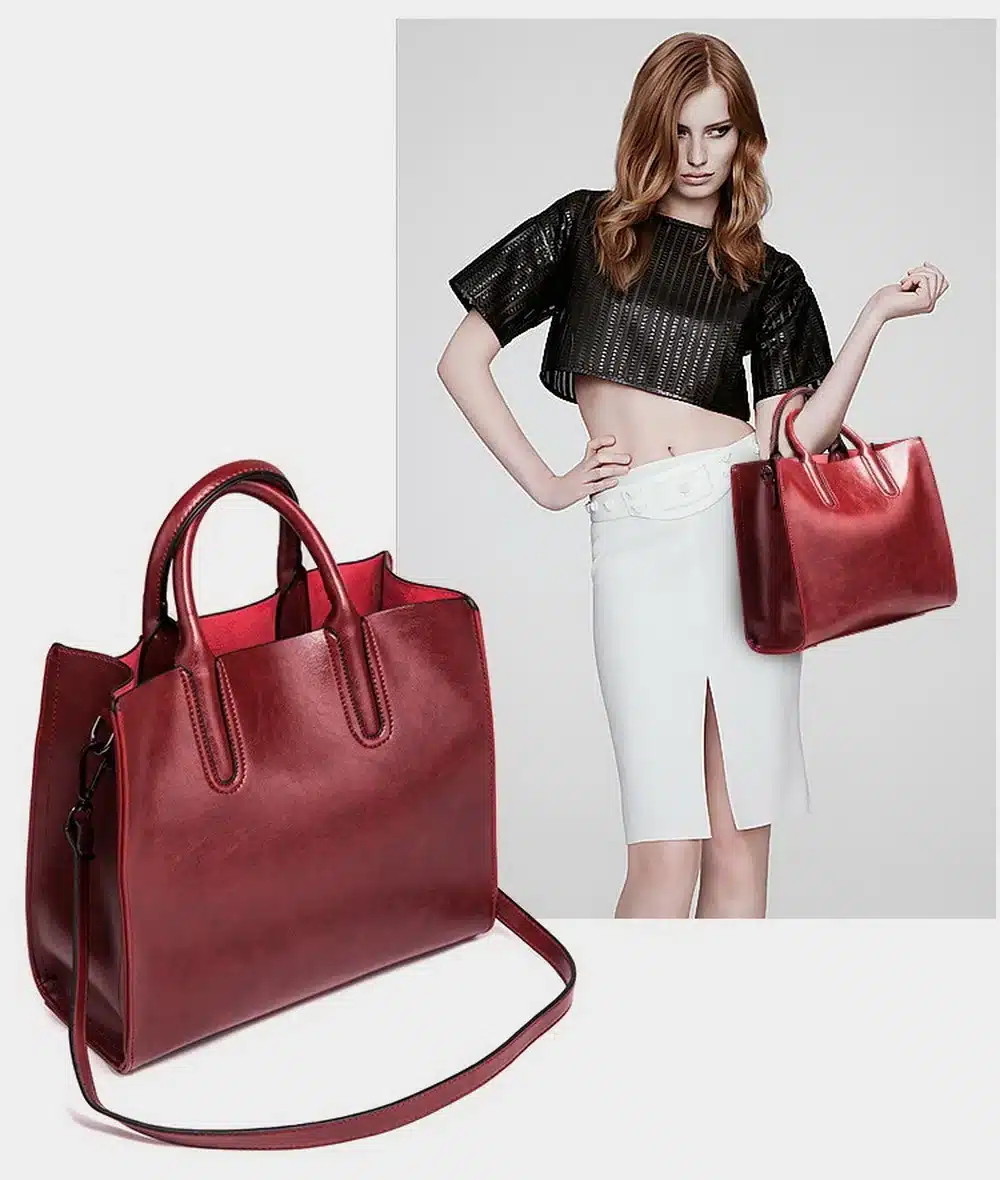 DIINOVIVO Women Leather Bags Famous Brands Handbag Casual Female Bag Trunk Tote Ladies Shoulder Bag Large Messenger Bag WHDV0012 6