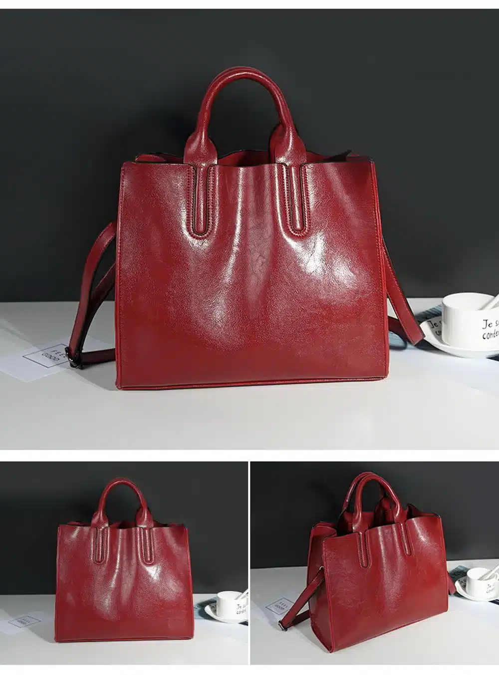 DIINOVIVO Women Leather Bags Famous Brands Handbag Casual Female Bag Trunk Tote Ladies Shoulder Bag Large Messenger Bag WHDV0012 8
