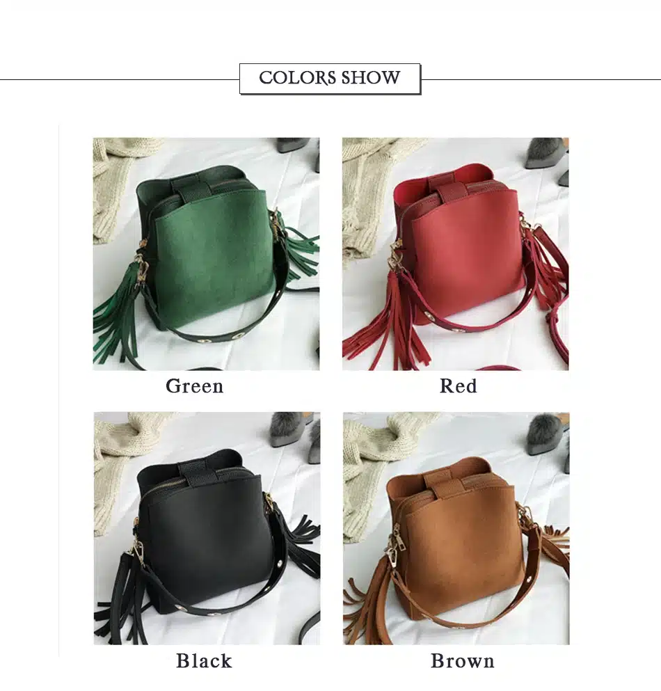 MARFUNY Brand Tassel Shoulder Bag Female Vintage Crossbody Bags For Women 2018 Bucket Bag Handbags Designer Scrub Daily Sac 9