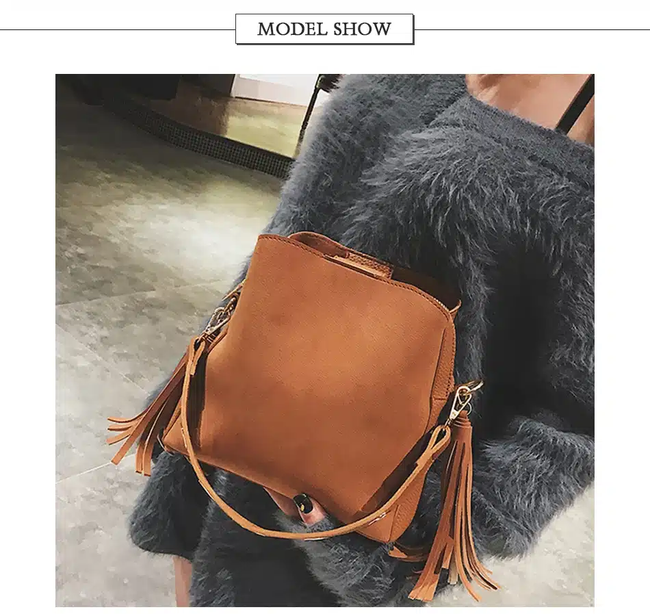 MARFUNY Brand Tassel Shoulder Bag Female Vintage Crossbody Bags For Women 2018 Bucket Bag Handbags Designer Scrub Daily Sac 13
