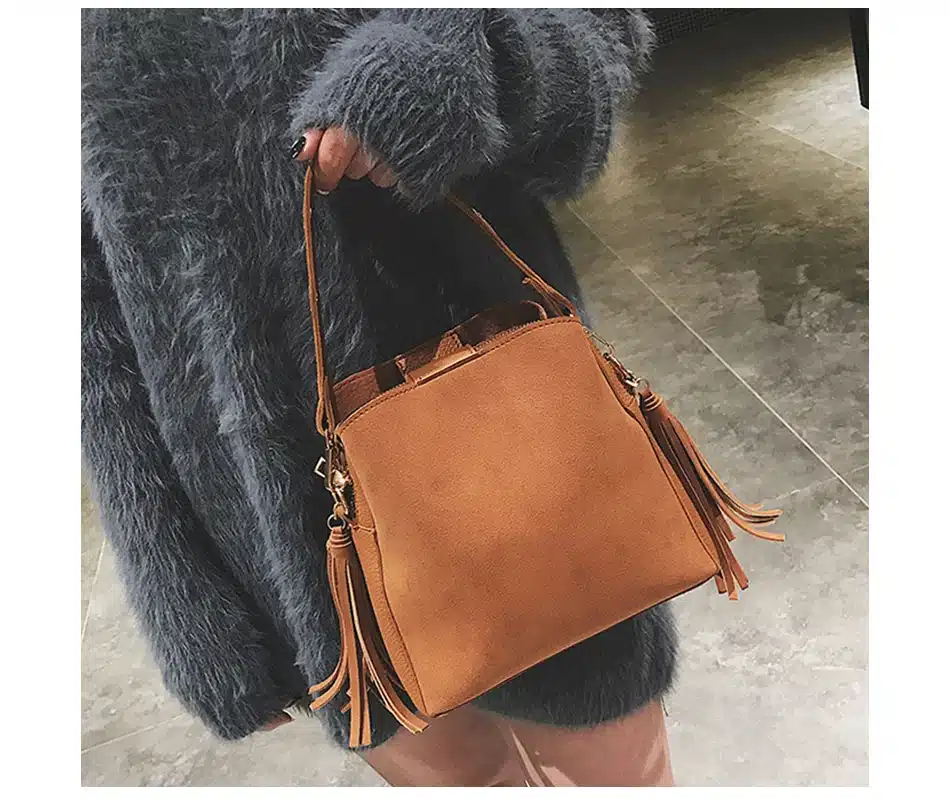 MARFUNY Brand Tassel Shoulder Bag Female Vintage Crossbody Bags For Women 2018 Bucket Bag Handbags Designer Scrub Daily Sac 14