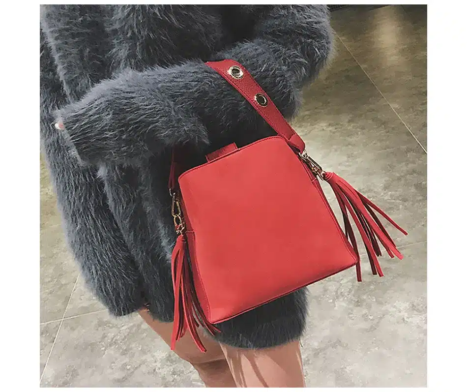 MARFUNY Brand Tassel Shoulder Bag Female Vintage Crossbody Bags For Women 2018 Bucket Bag Handbags Designer Scrub Daily Sac 16
