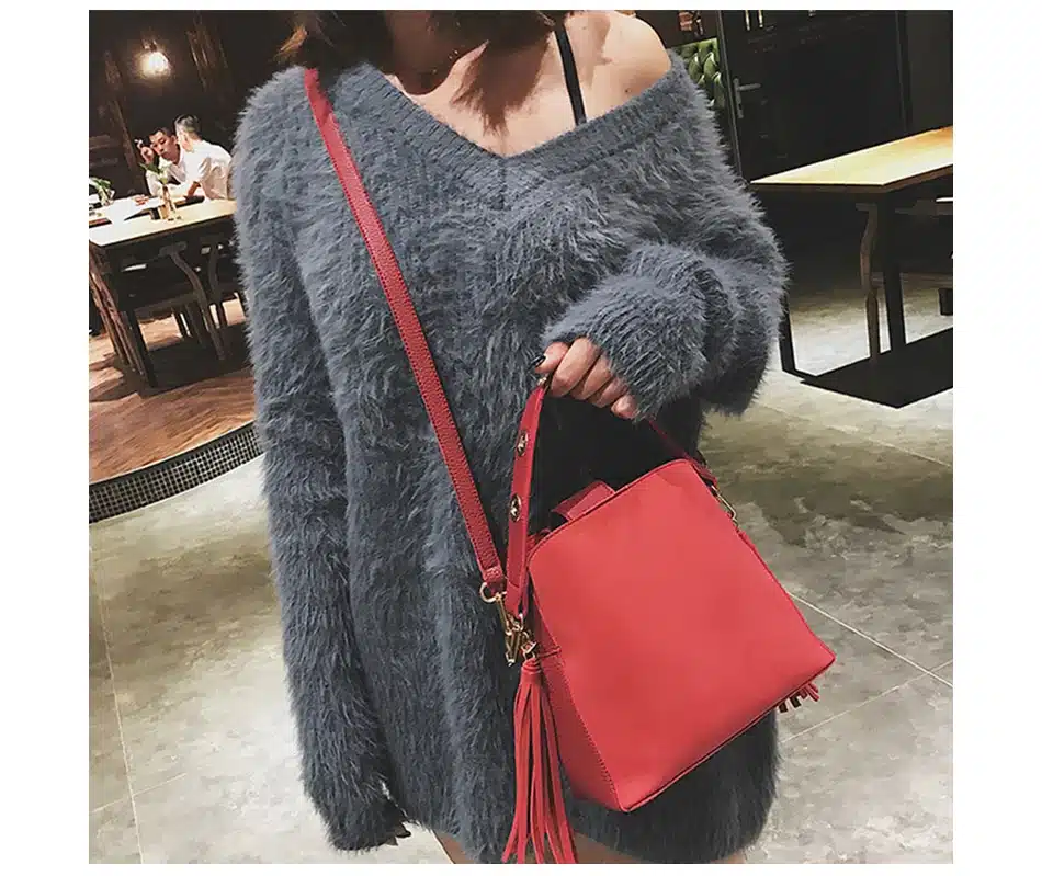 MARFUNY Brand Tassel Shoulder Bag Female Vintage Crossbody Bags For Women 2018 Bucket Bag Handbags Designer Scrub Daily Sac 17