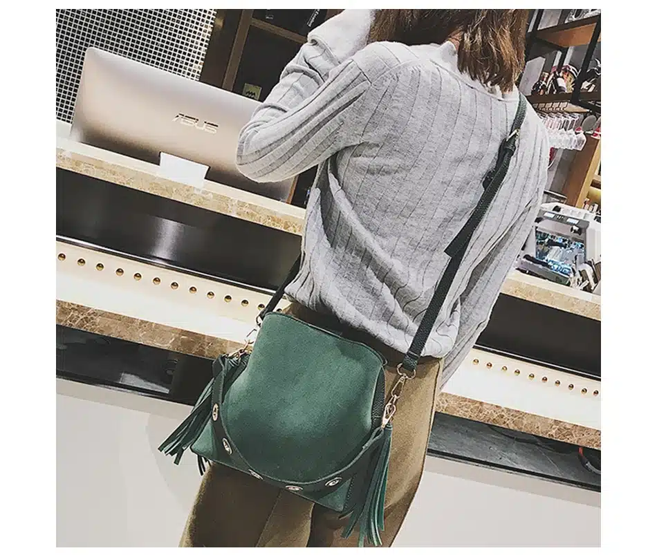 MARFUNY Brand Tassel Shoulder Bag Female Vintage Crossbody Bags For Women 2018 Bucket Bag Handbags Designer Scrub Daily Sac 18