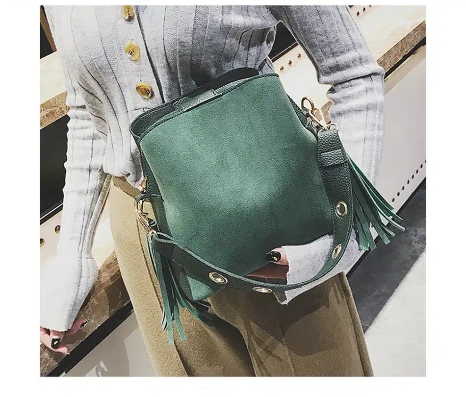 MARFUNY Brand Tassel Shoulder Bag Female Vintage Crossbody Bags For Women 2018 Bucket Bag Handbags Designer Scrub Daily Sac 19