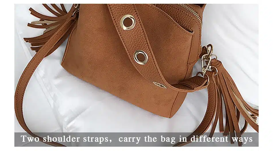 MARFUNY Brand Tassel Shoulder Bag Female Vintage Crossbody Bags For Women 2018 Bucket Bag Handbags Designer Scrub Daily Sac 23