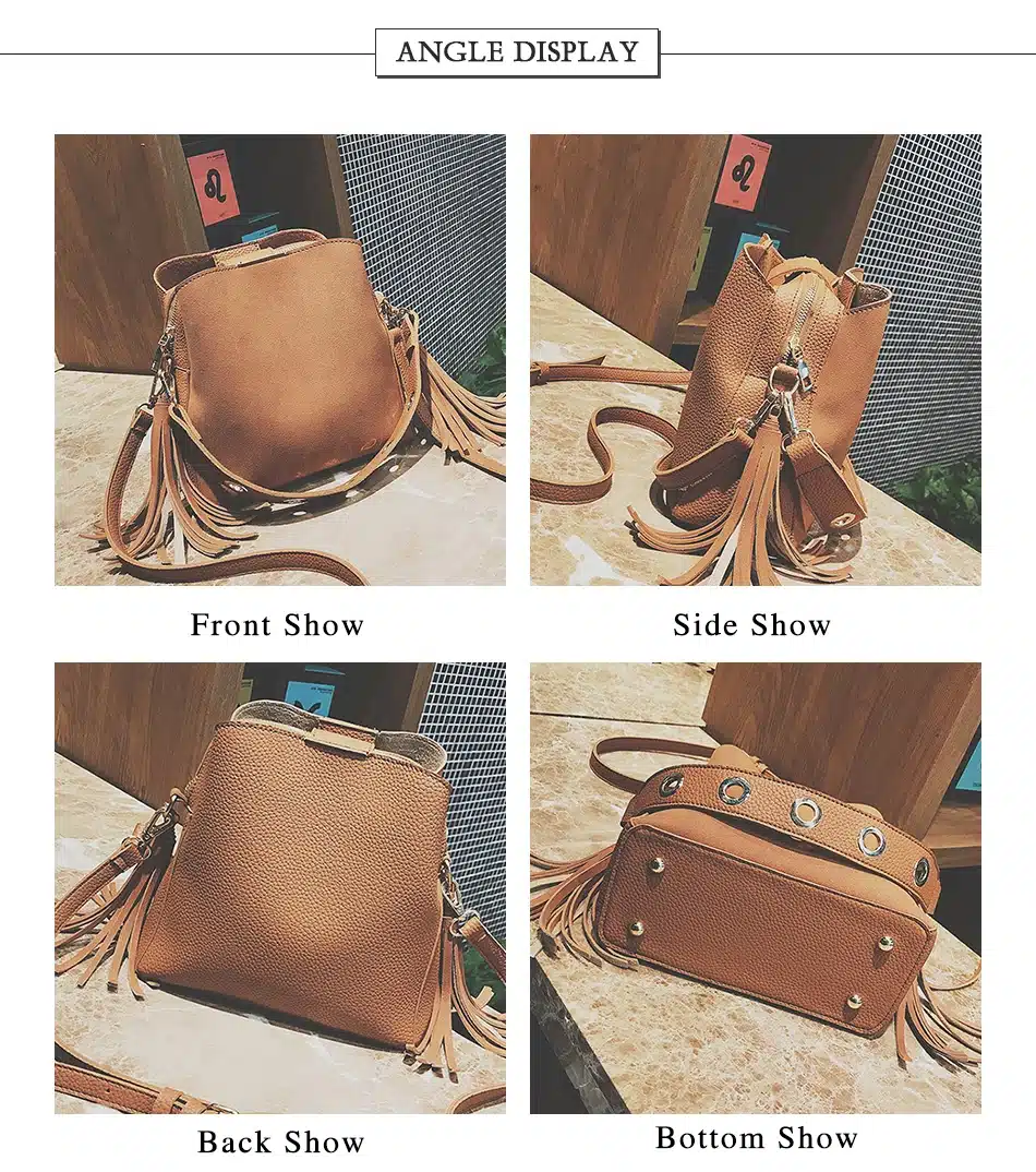 MARFUNY Brand Tassel Shoulder Bag Female Vintage Crossbody Bags For Women 2018 Bucket Bag Handbags Designer Scrub Daily Sac 25