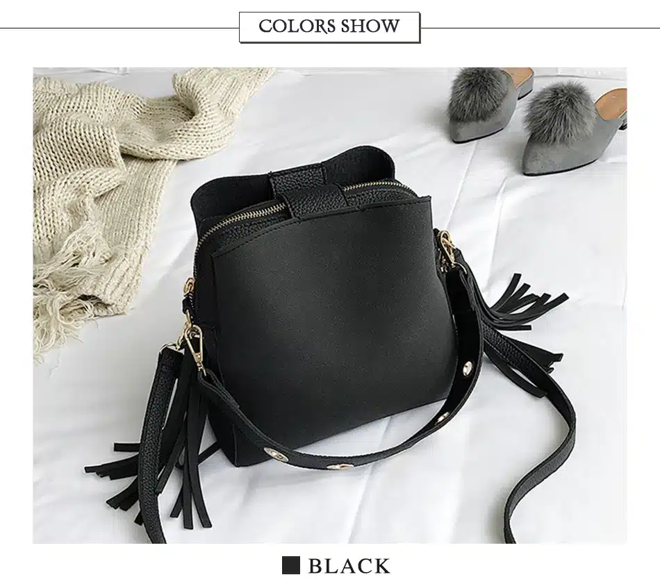 MARFUNY Brand Tassel Shoulder Bag Female Vintage Crossbody Bags For Women 2018 Bucket Bag Handbags Designer Scrub Daily Sac 26