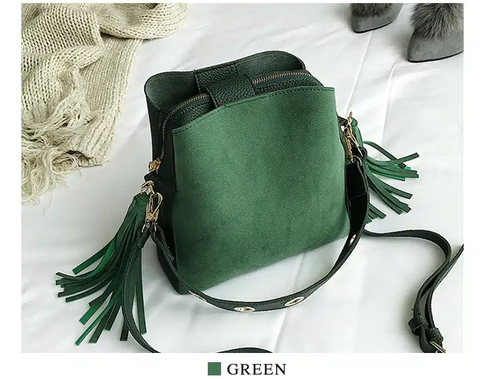 MARFUNY Brand Tassel Shoulder Bag Female Vintage Crossbody Bags For Women 2018 Bucket Bag Handbags Designer Scrub Daily Sac 27