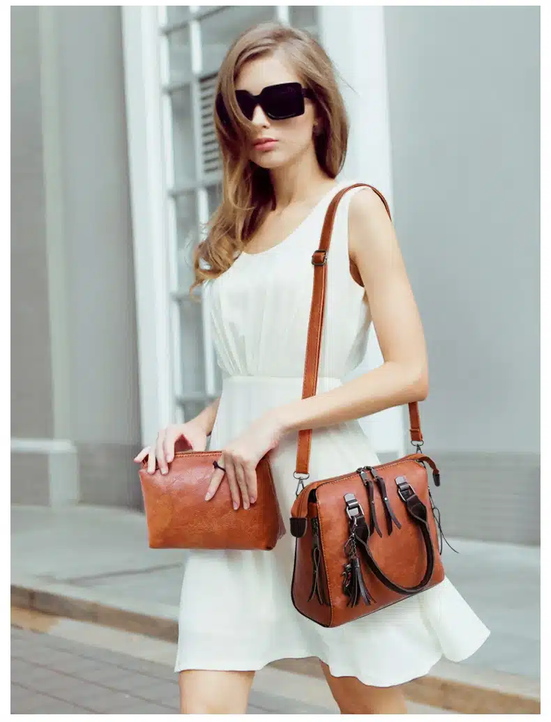 Women Composite Bag Luxury Leather Purse and Handbags Famous Brands Designer Sac Top-Handle Female Shoulder Bag 4pcs Ladies Set 2