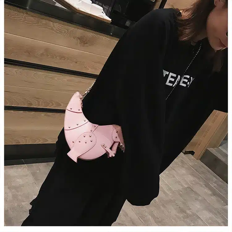 DUSUN Rivet Personality Dinosaur Design Fashion Leather Crossbody Mini Messenger Bag Women Chain Purse Female Shoulder Bag Gift 14