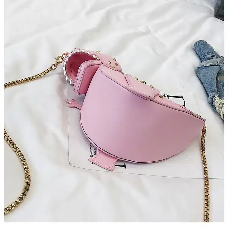 DUSUN Rivet Personality Dinosaur Design Fashion Leather Crossbody Mini Messenger Bag Women Chain Purse Female Shoulder Bag Gift 18