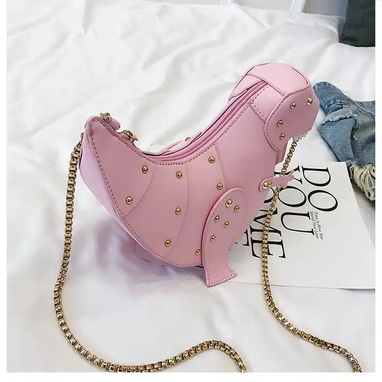DUSUN Rivet Personality Dinosaur Design Fashion Leather Crossbody Mini Messenger Bag Women Chain Purse Female Shoulder Bag Gift 20