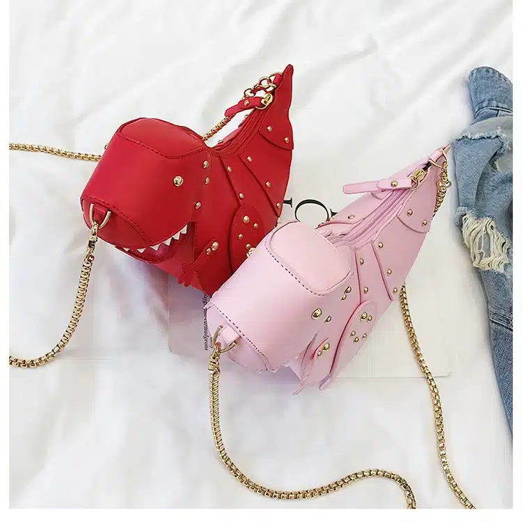 DUSUN Rivet Personality Dinosaur Design Fashion Leather Crossbody Mini Messenger Bag Women Chain Purse Female Shoulder Bag Gift 21