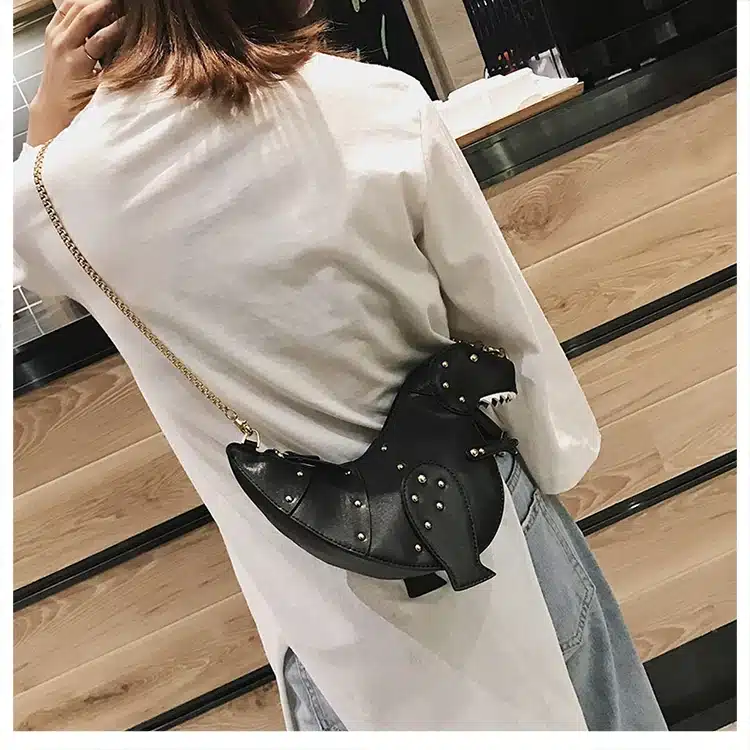 DUSUN Rivet Personality Dinosaur Design Fashion Leather Crossbody Mini Messenger Bag Women Chain Purse Female Shoulder Bag Gift 29