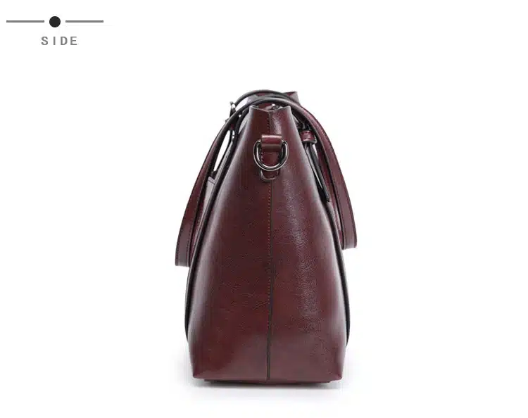 Oil Wax PU Leather Large Capacity Tote Bag 12