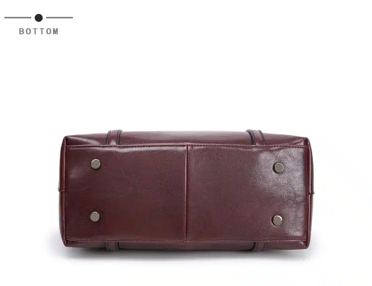Oil Wax PU Leather Large Capacity Tote Bag 14