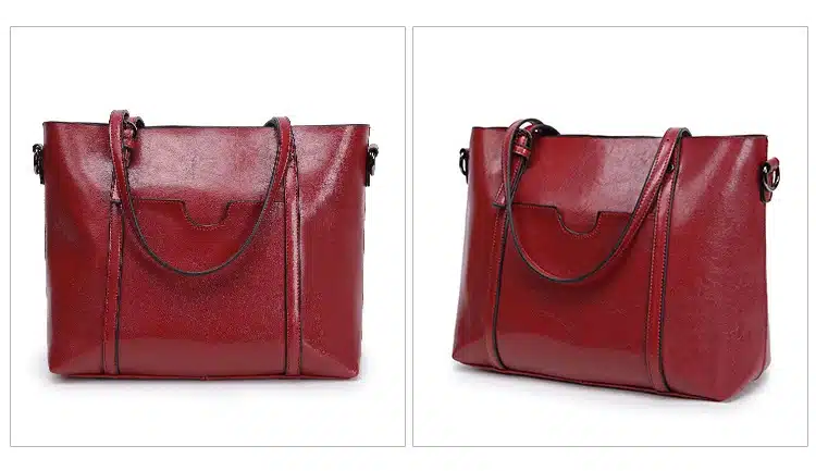 Oil Wax PU Leather Large Capacity Tote Bag 19