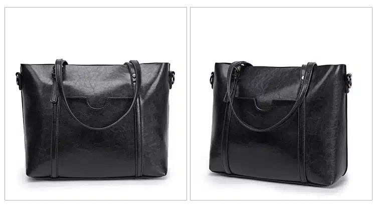 Oil Wax PU Leather Large Capacity Tote Bag 21