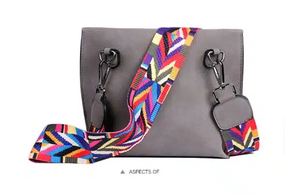 EXCELSIOR Hot Selling Star Top Quality Scrub PU Crossbody Bag Stylish Women's Bag Tassel Shoulder Bags with Colorful Strap G2090 20