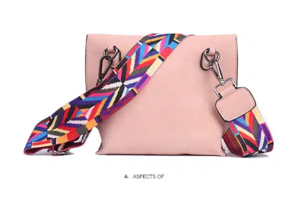 EXCELSIOR Hot Selling Star Top Quality Scrub PU Crossbody Bag Stylish Women's Bag Tassel Shoulder Bags with Colorful Strap G2090 25
