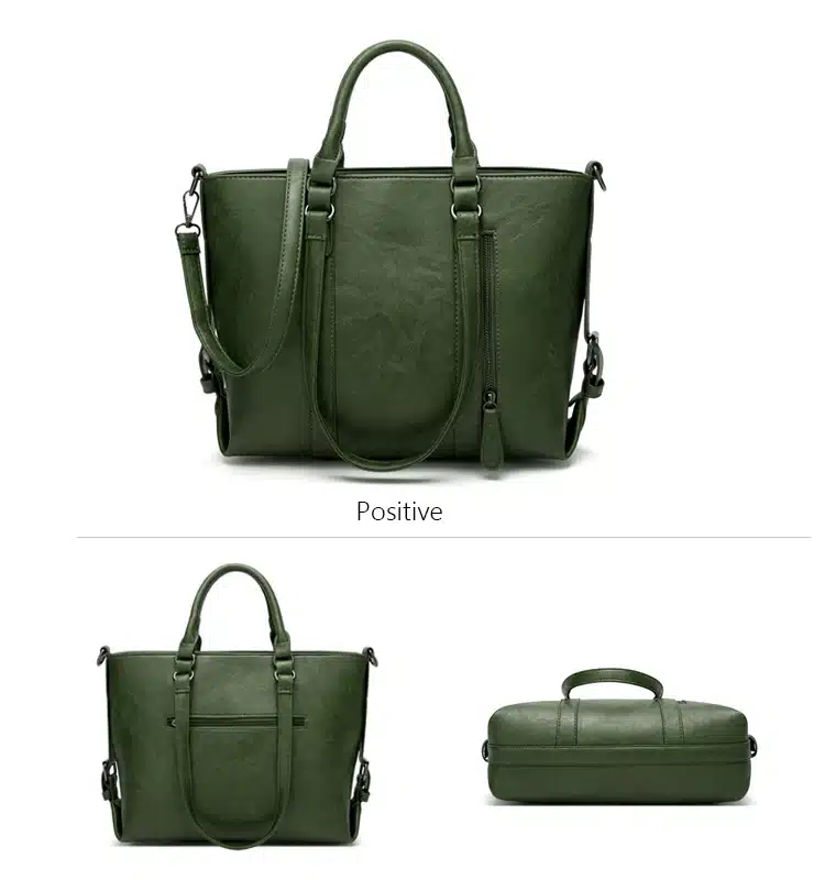 Retro larger capacity PU leather wome shoulder bag 14